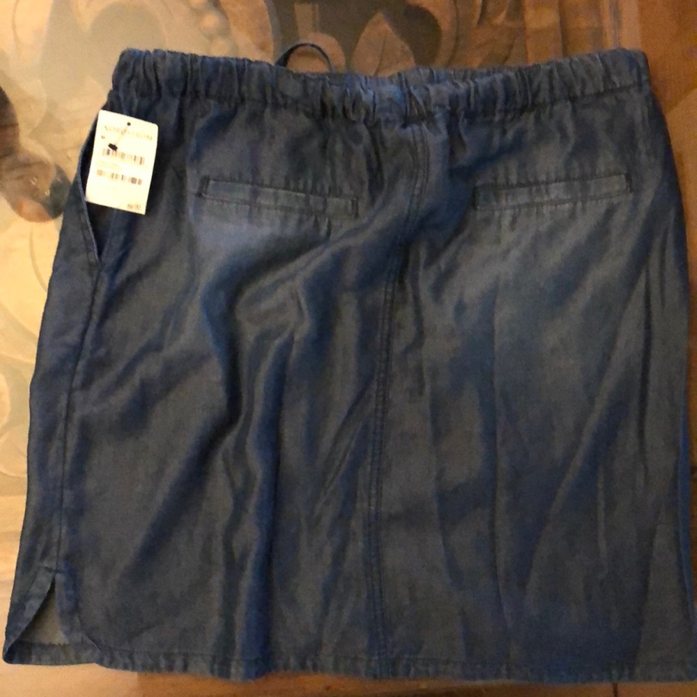 Dark denim mini skirt